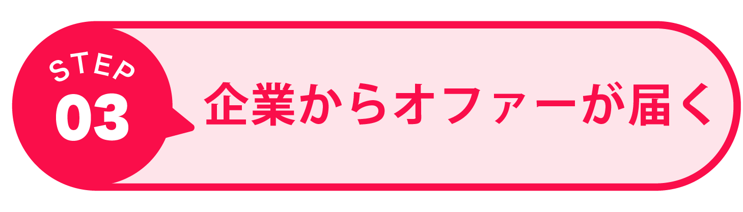 企業からオファーが届く