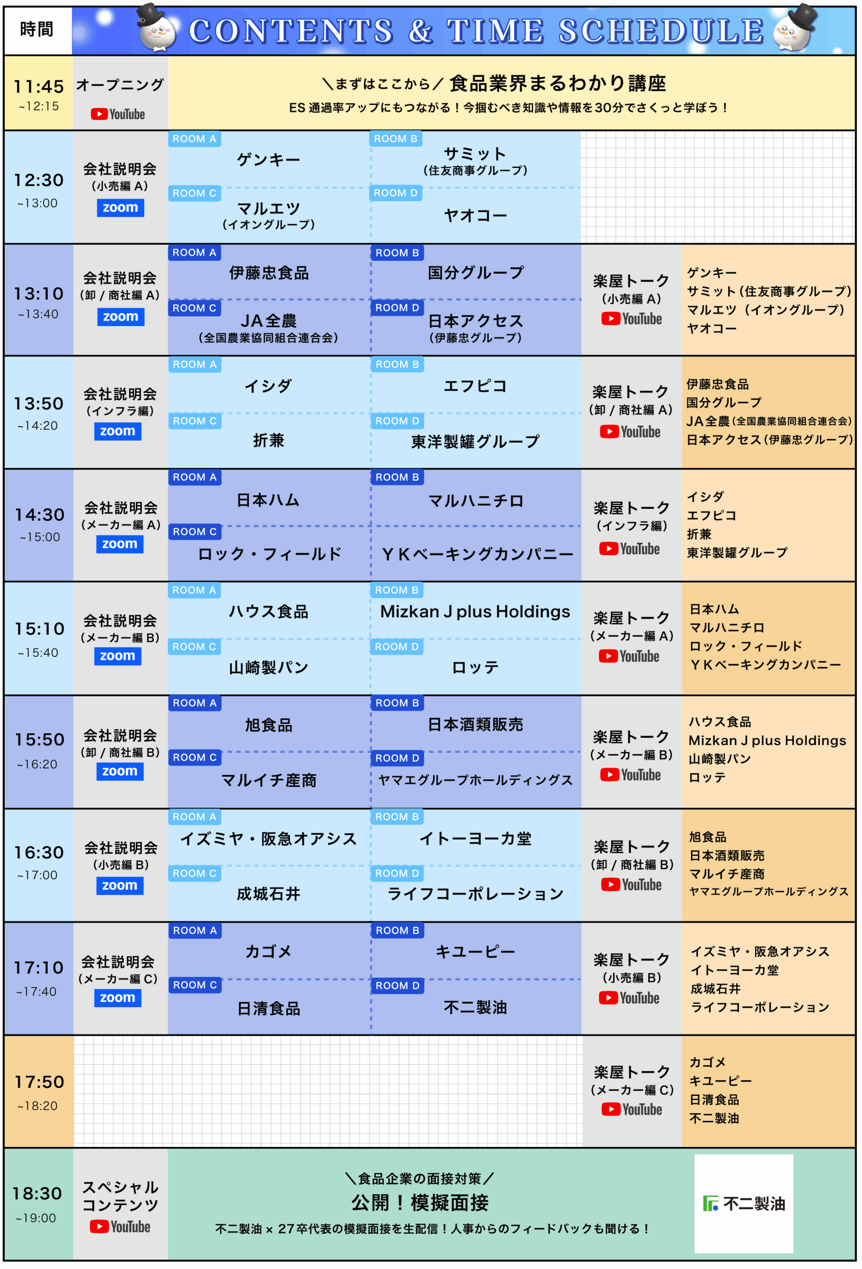 タイムスケジュール
